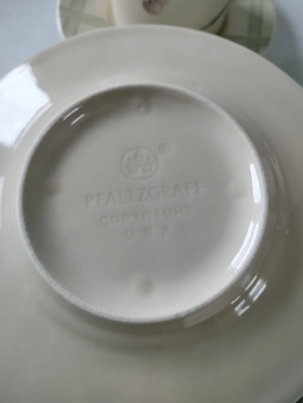 Pfaltzgraff Garden Party 8oz Set Of 4 Mugs Saucers Coffee Tea Cherry Tulip